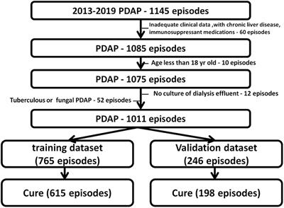 Development and Validation of a Prediction Model for the Cure of Peritoneal Dialysis-Associated Peritonitis: A Multicenter Observational Study